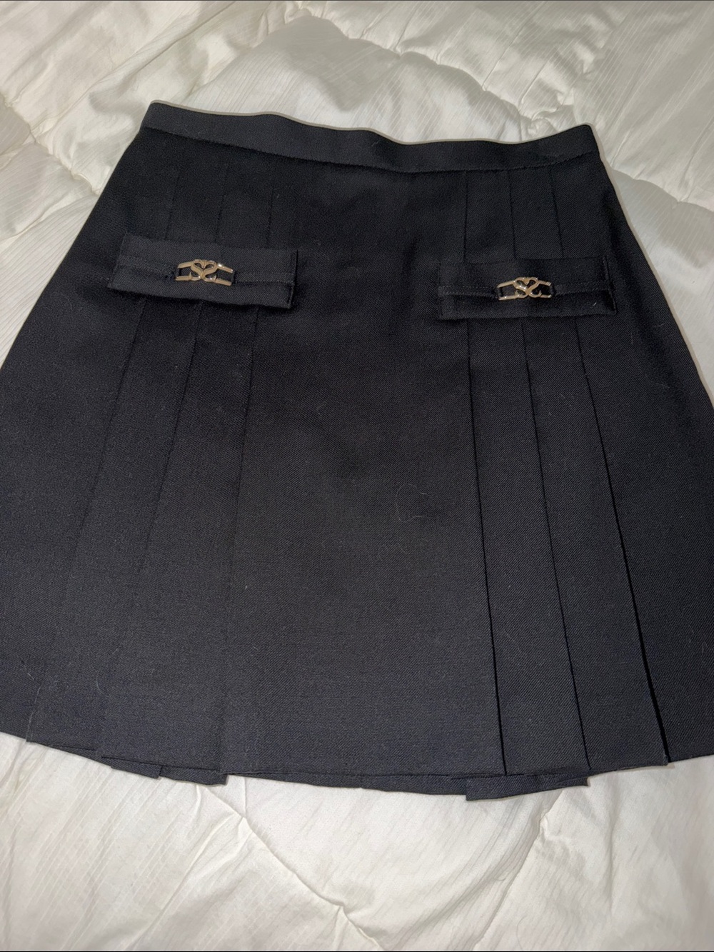 Sandro Black Pleated Mini Skirt NWT
